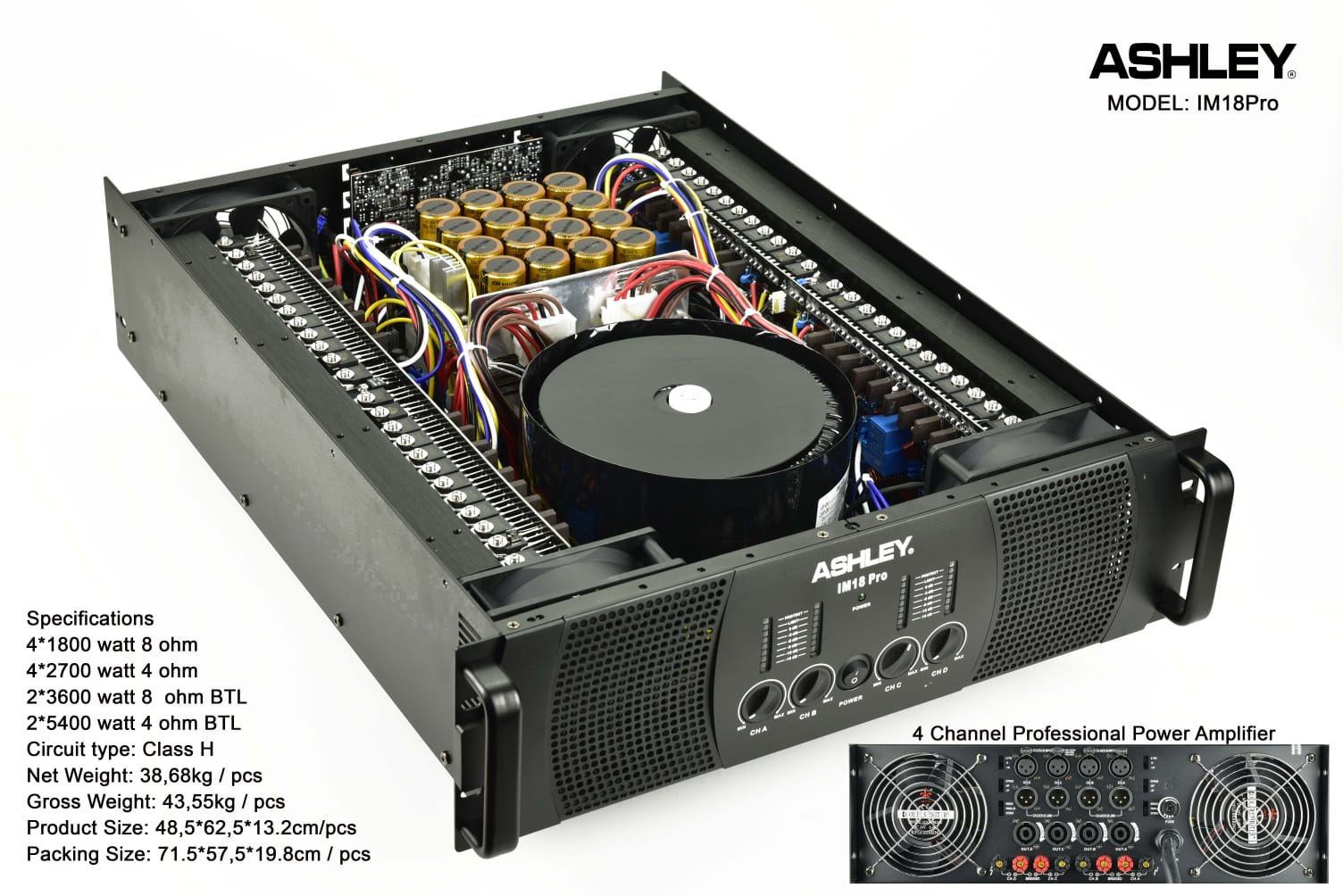 Power Ashley im 18pro power soundsystem ashley im18pro im 18 pro