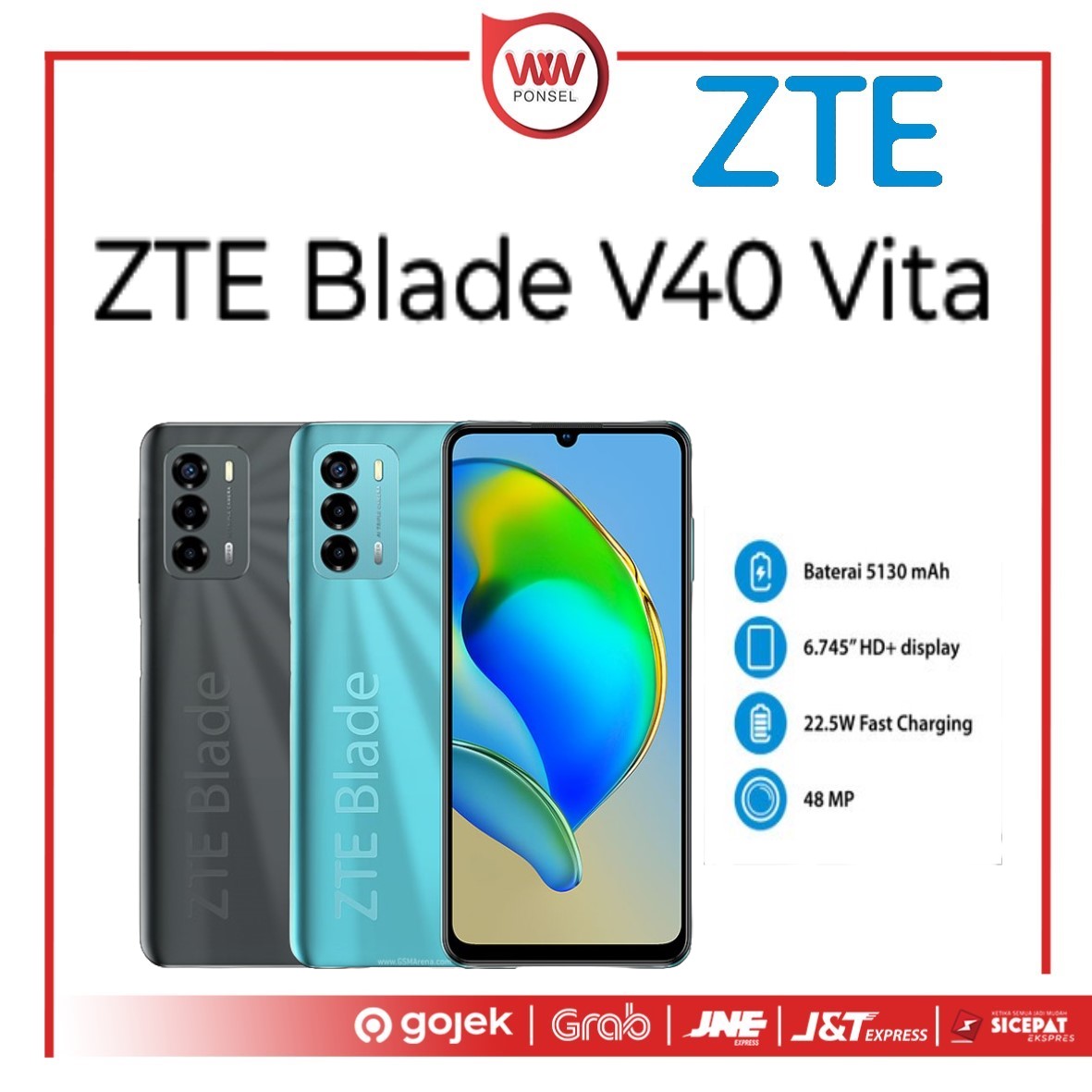 Hp ZTE Blade V40 Vita Ram 4GB Internal 128GB Garansi Resmi Harga  2,299,000 Ringgit*Penghantaran Percuma