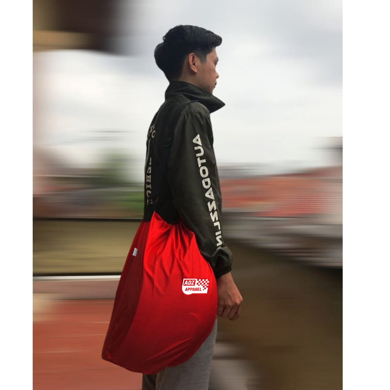 ADZ Apparel Cover Sarung Tas Helm Jas Hujan Raincoat Anti Air Slingbag Polos Harga 33,000 rupiah*Gratis Ongkir