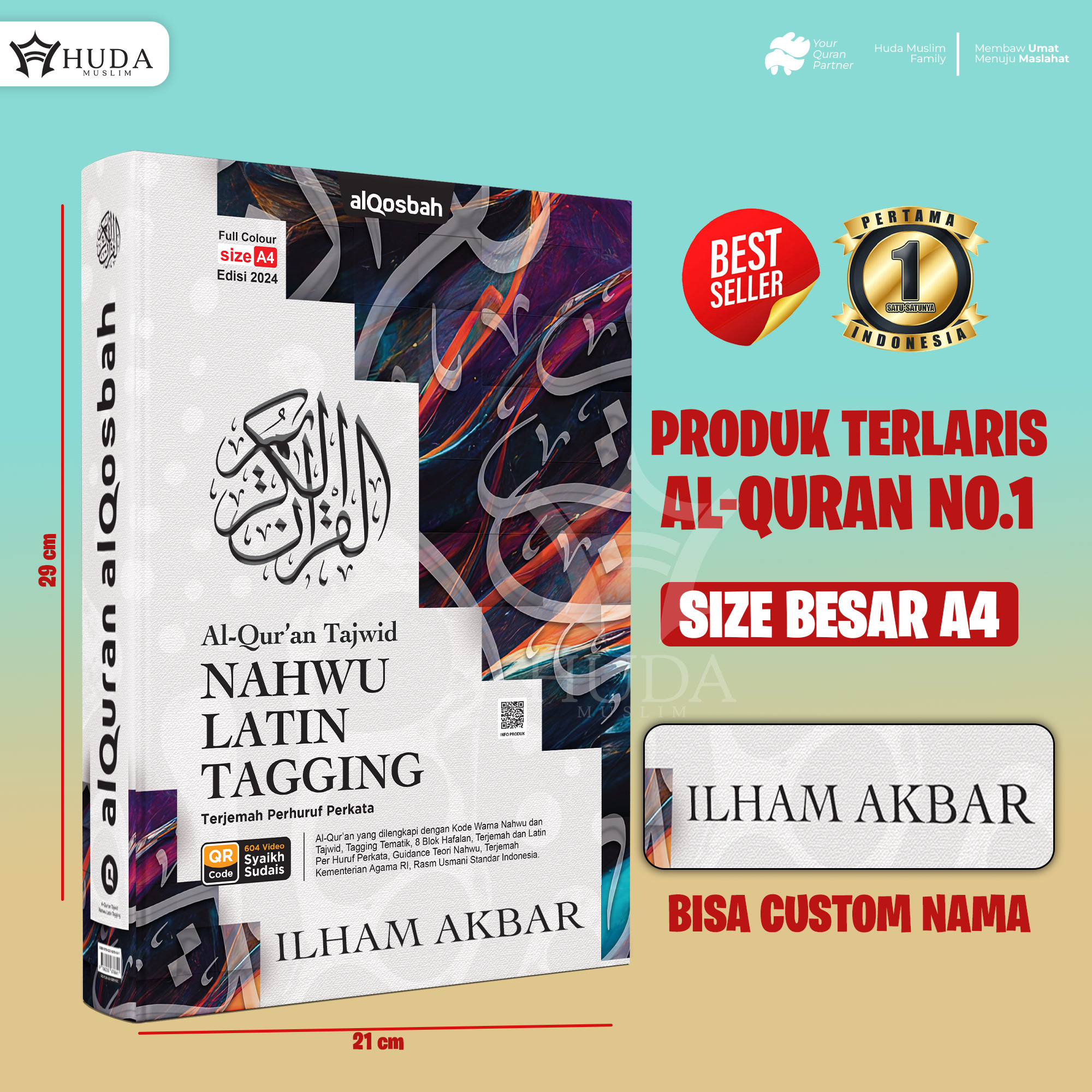 Nahwu Latin Tagging Ukuran A4 BESAR Al-Quran Nahwu Latin Tagging Terjemah Perhuruf Perkata Disertai Ba…