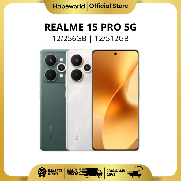 Realme 15 Pro 5g (12/256Gb) (12/512Gb) - Official Warranty Harga 6,999,000 rupiah*Gratis Ongkir