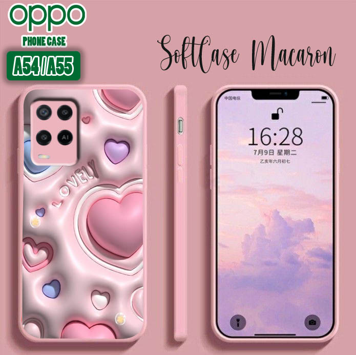 Casing Oppo A54 Aesthetic UV20] SOFTCASE MACARON CAMERA PROTECT