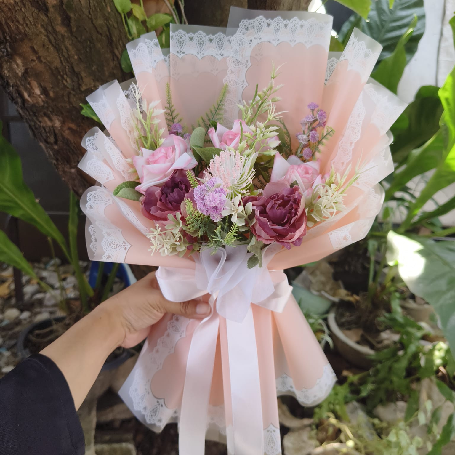 buket bunga artifisial hadiah wisuda kado ulang tahun | pertunangan | pernikahan