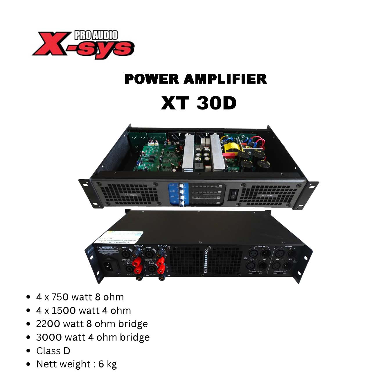 X-Sys Power Amplifier XT 30D Original -Profesional Amplifier