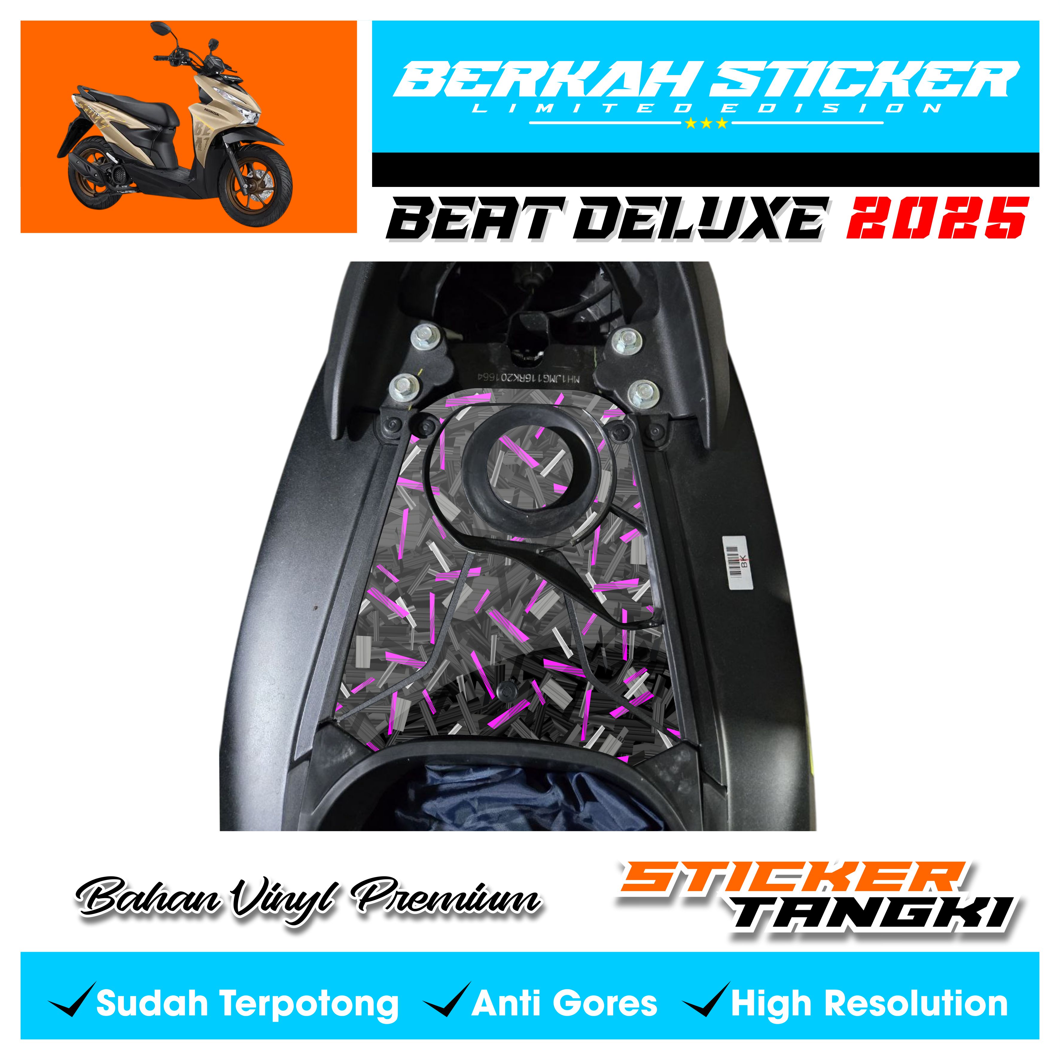 Bensi carbon forged beat Deluxe/Steet 2025 premium sticker tank beat 2024-2025 Harga 18,500 rupiah*Gratis Ongkir