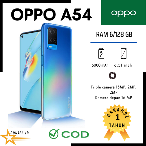  daftar harga dan spesifikasi hp android	 Hp Oppo A54 Ram 6/128Gb Garansi 1 Tahun Fullset 	
