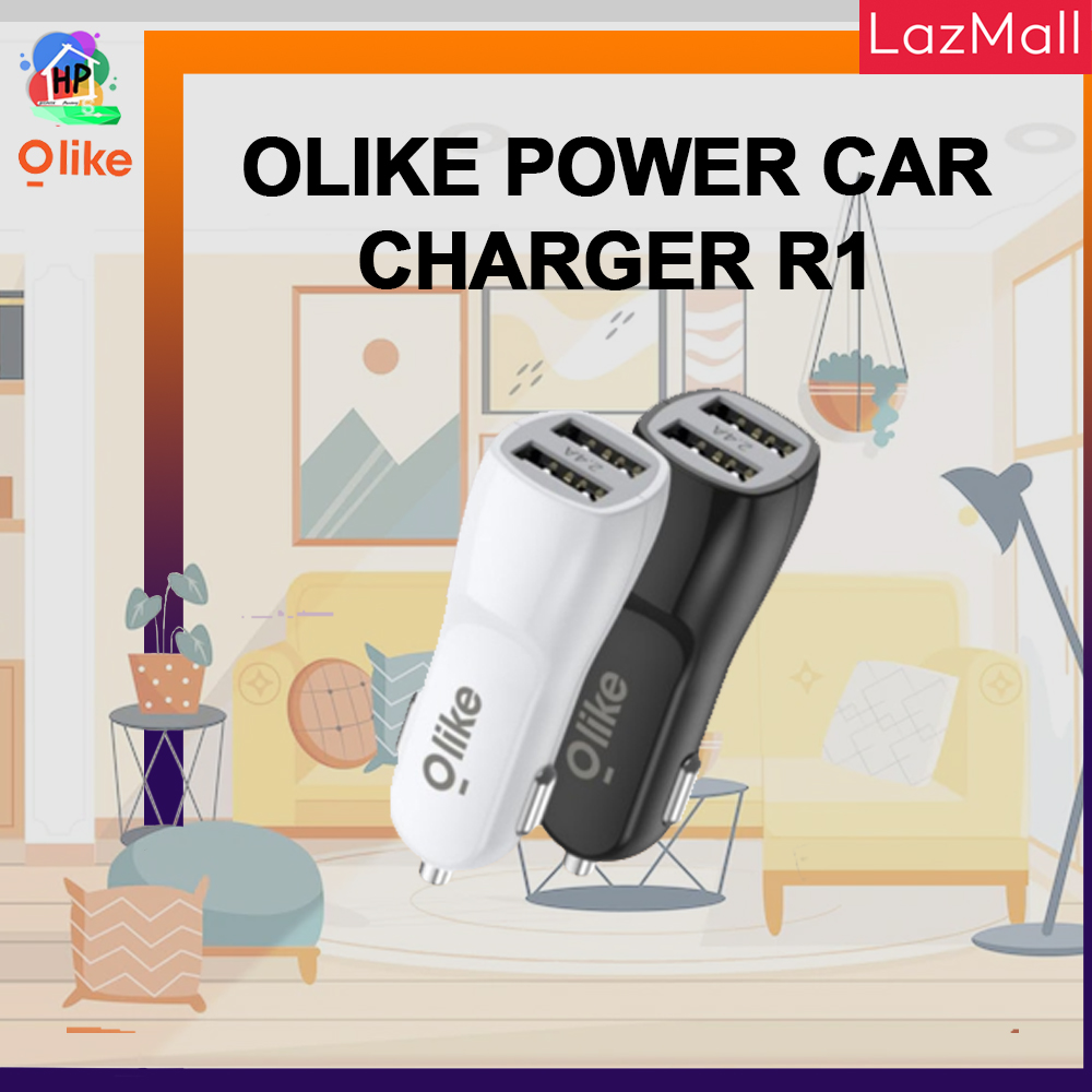 Car Charger olike R1 car charger dual USB port fast charging 2.4A Harga 45,000 rupiah*Gratis Ongkir