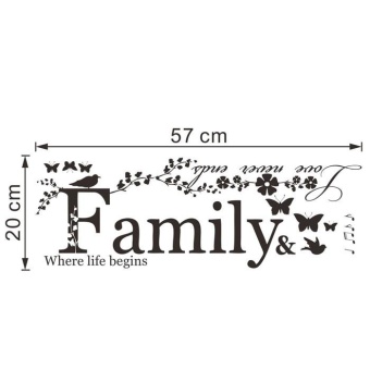 2015 Family Flower Butterfly Art Vinyl Quote Wall Stickers WallDecals Home Deco - Intl Desember 2018 - 4 2015 Family Flower Butterfly Art Vinyl Quote Wall Stickers WallDecals Home Deco - intl - 4
