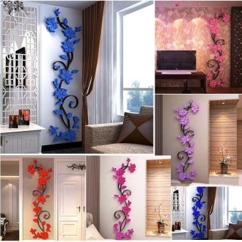 3 D DIY Acrylic Modern Decal Seni Mural Dinding Stiker Rumah Dekorasi Bunga Oktober 2018 - 2 3 D DIY acrylic Modern Decal seni Mural dinding stiker Rumah dekorasi bunga - 2