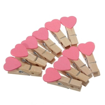 30 Pcs Fashion Heart Shape Clips Wooden Craft Photos Paper PinClothespin Postcard Clip - Intl Mei 2018 - 3 30 Pcs Fashion Heart Shape Clips Wooden Craft Photos Paper PinClothespin Postcard Clip - intl - 3