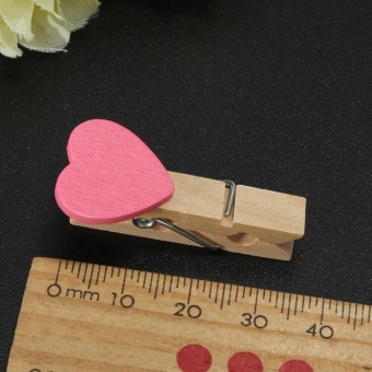 30 Pcs Fashion Heart Shape Clips Wooden Craft Photos Paper PinClothespin Postcard Clip - Intl Mei 2018 - 5 30 Pcs Fashion Heart Shape Clips Wooden Craft Photos Paper PinClothespin Postcard Clip - intl - 5