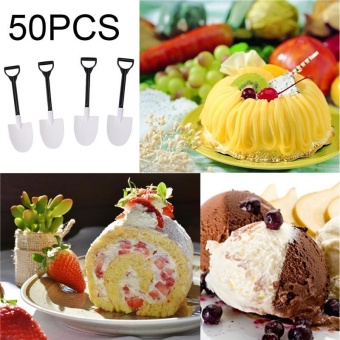 Ai Home 50Pcs Plastic Disposable Mini Shovel Spoon Potted Cake Ice Cream Garden Part (White) - Intl Pebruari 2019 - 2 Ai Home 50Pcs Plastic Disposable Mini Shovel Spoon Potted Cake Ice Cream Garden Part (White) - intl - 2