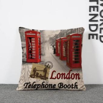 BolehDeals 45 Cm X 45 Cm Vintage Merah Bilik Telepon Lenan Sarungbantal Sofa Sarung Bantal Dekorasi 2 (International) April 2019 - 2 BolehDeals 45 cm x 45 cm Vintage merah bilik telepon lenan sarungbantal Sofa sarung bantal dekorasi 2 (International) - 2