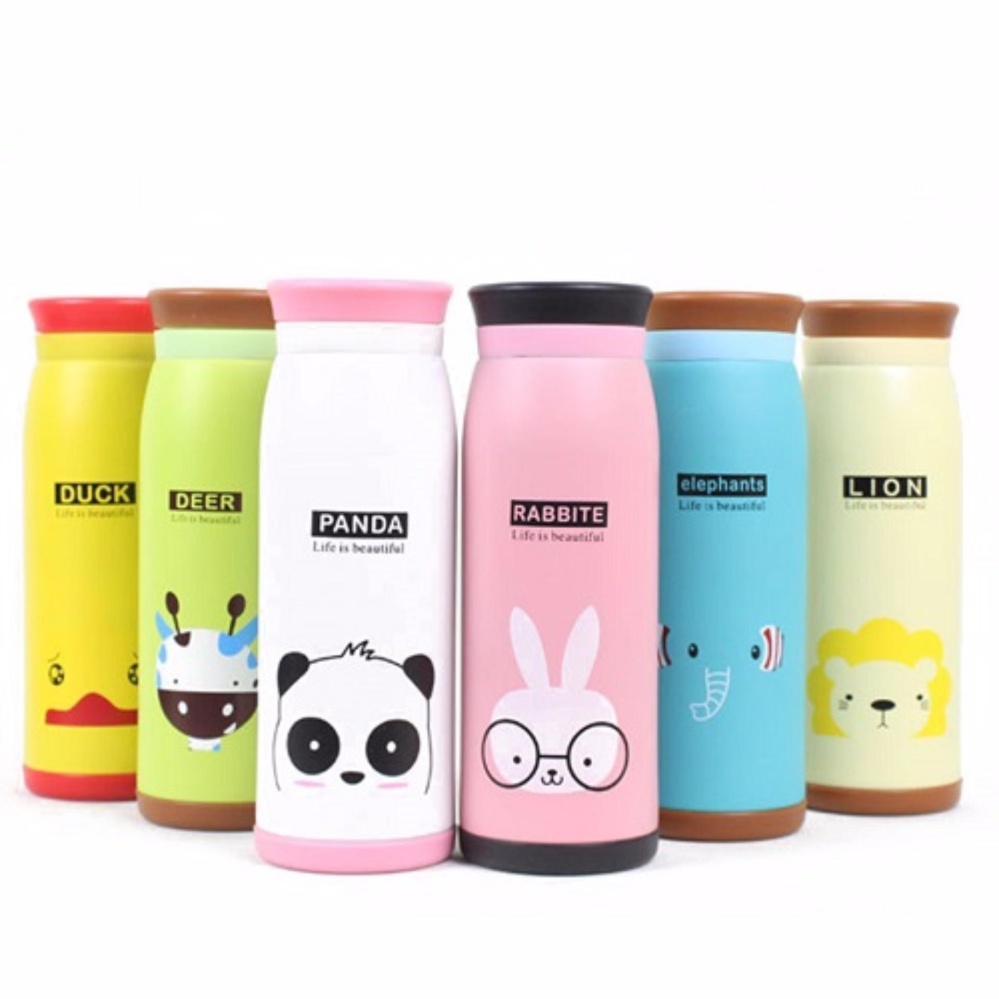 Botol Minum Termos Karakter Animal Stainless Steel 500 ML Random