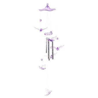 BUYINCOINS Merpati kristal plastik 4 tabung logam Windchime rumahTaman dekorasi lonceng angin ...