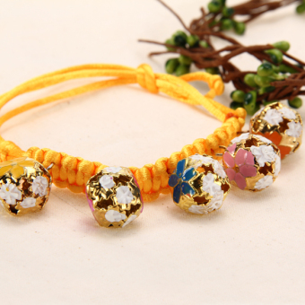 Disesuaikan panjang 18-32 cm anak kerah dengan 5 hewan peliharaan aksesoris lonceng kuning