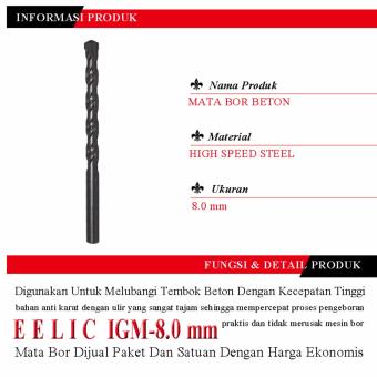 EELIC MAB-I8.0mm Mata Bor Beton 8.0mm Berbahan High Speed Steel Maret 2019 - 5 EELIC MAB-I8.0mm Mata Bor Beton 8.0mm Berbahan High Speed Steel - 5