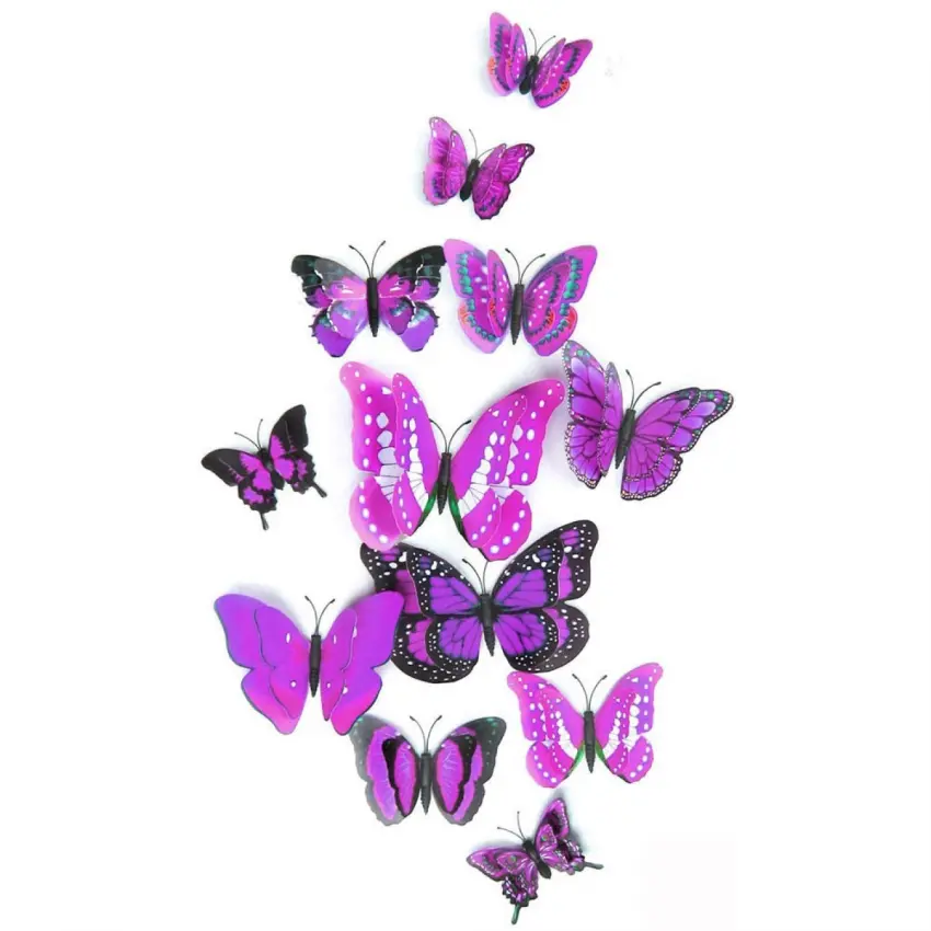 Eigia 3d Wall Sticker Hiasan Dinding Kupu Kupu Linda Stiker Hias Butterfly 12 Pcs Wallsticker Stiker Tempelan Unik Colorful Warna Warni 3 Dimensi