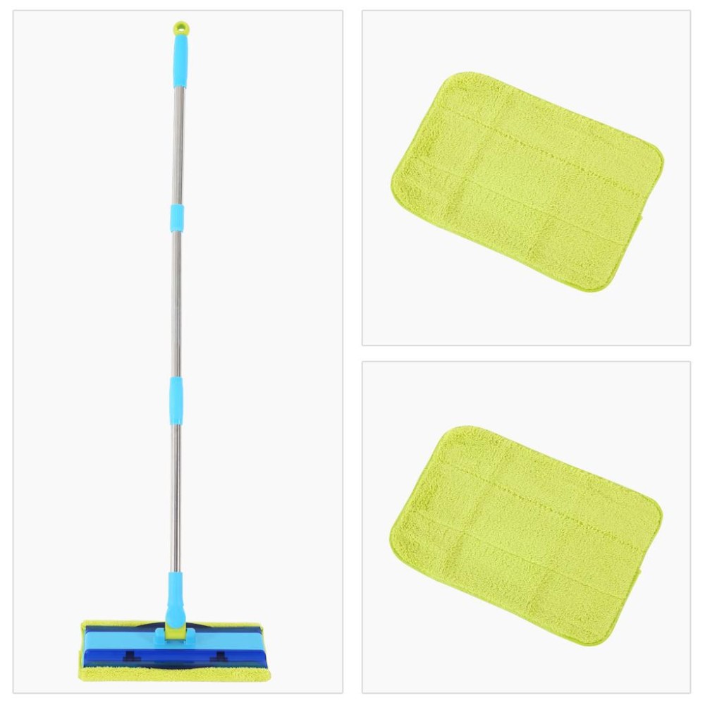 Finether Professional Microfiber Floor Mop | Stainless Steel Handle | Bisa Dicuci, Reusable | 2 Bahan Microfiber GRATIS | Basah atau Kering Pembersih Dapur, Kamar Mandi, Lantai Kayu-Intl