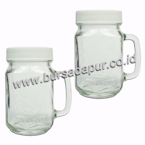 Firna Drinking Jar + Tutup Polos - 2 pcs