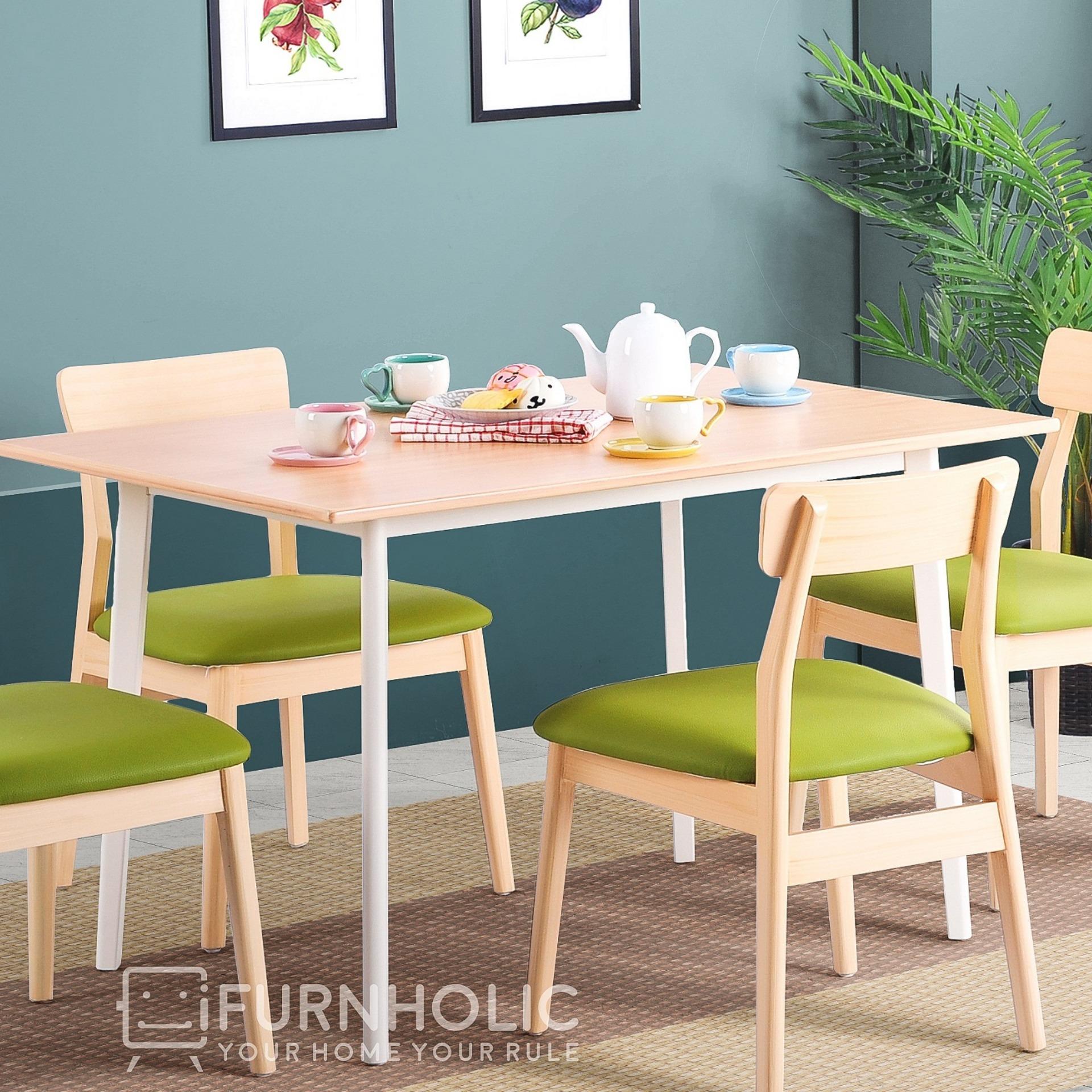 iFurnholic Melon Table Rectangle - Meja Makan - Nature - Gratis Pengiriman Pulau Jawa dan Denpasar