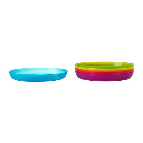 IKEA Kalas Piring Makan Warna Warni - 6 pcs