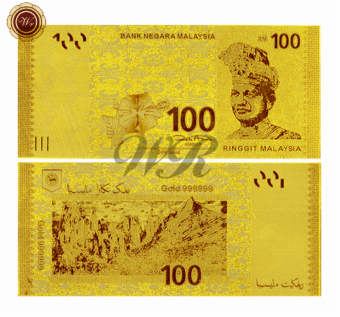Belanja Online Malaysia 100 Ringgit Fine Gold Foil Plated Banknote