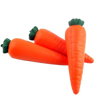 3Pcs Portable Soft Kawaii Artificial Squishy Carrot Shape Cream Scented Slow Rising Simulation Relieves Stress Anxiety