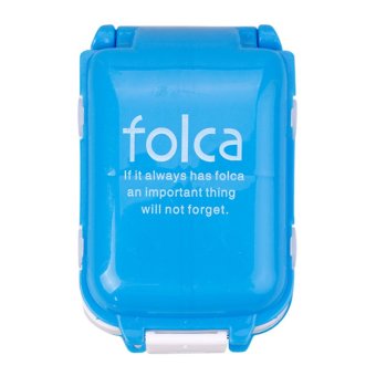 BUYINCOINS Portable Seal Folding Pill Cases Jewelry Candy Storage Box Vitamin Container (Blue) .