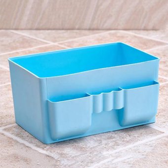 360DSC kapasitas besar kotak penyimpanan kosmetik plastik meja kasus Oragnizer - Biru - Internasional - 2 ...