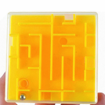 Cocotina Money Maze Coin Bank 3D Puzzle Box Gift Holder Prize Storage Yellow .