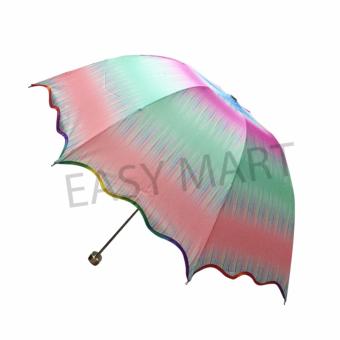 Sakura Payung Lipat 3 Rainbow Gradation - Peach