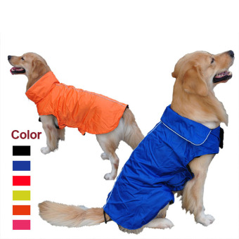 Gambar Jaket Mantel Jas Hujan Baju Bulu Berjajar untuk Anjing PeliharaanWaterproof XXXL Naik Merah