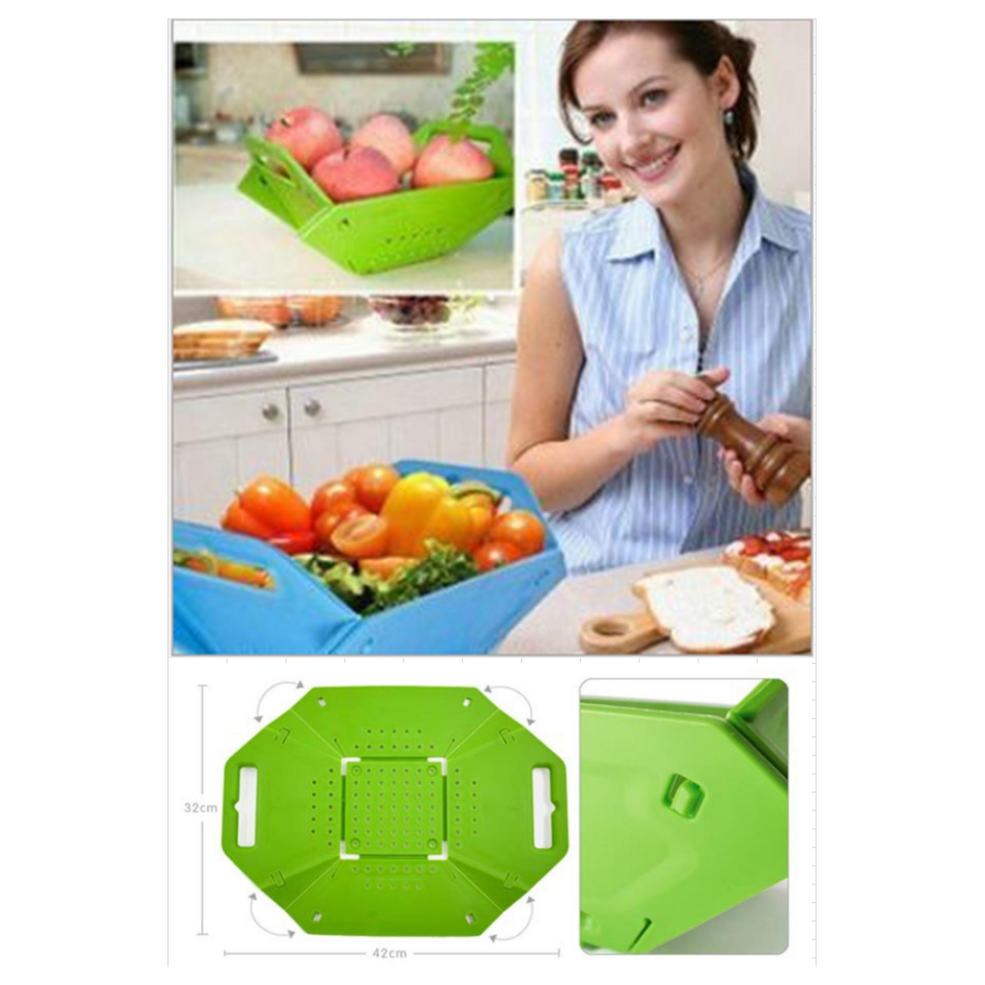 Keranjang buah lipat praktis random dan hemat tempat untuk lebaran