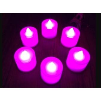 Lampu Lilin Elektrik LED Tanpa Api Mini Menyala Warna Natal Agustus 2019 - 2 Lampu Lilin elektrik LED tanpa api mini menyala warna natal - 2
