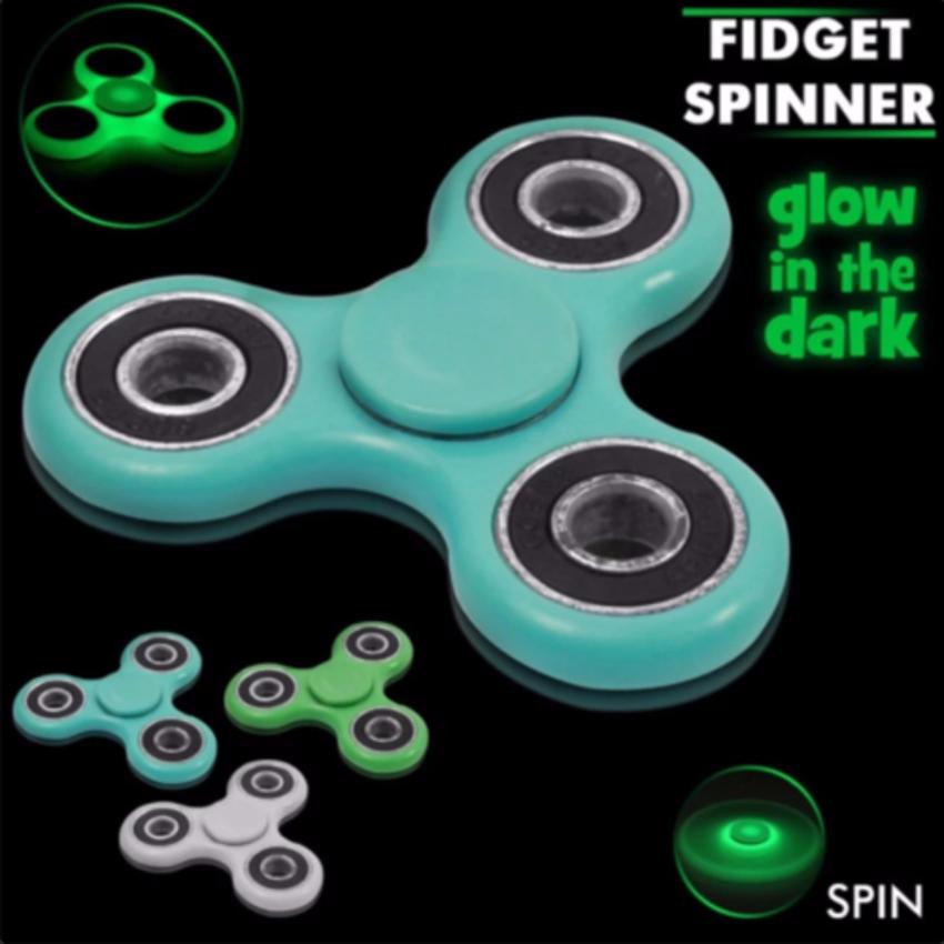 Lucky - Glow in the dark Fidget Spinner Hand Toys Focus Games / Mainan Spiner Tangan