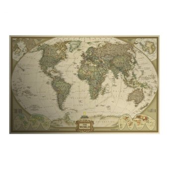 Moonar Vintage Antik Poster Dunia Peta Wall Stiker Kertas Untuk Dekorasi Rumah Desember 2018 - 2 Moonar Vintage antik poster dunia peta wall Stiker kertas untuk dekorasi rumah - 2