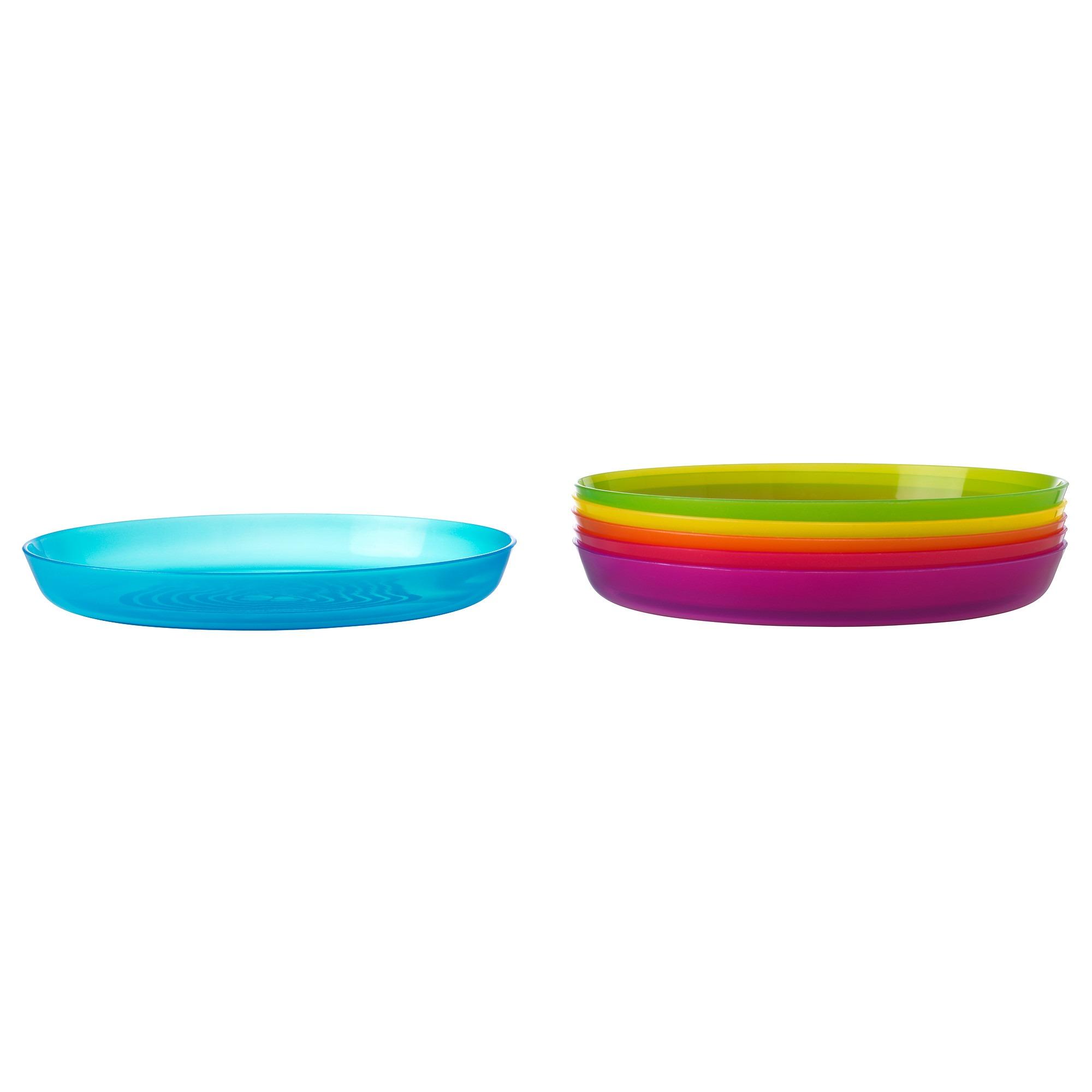 Piring Plastik Warna Warni Ikea Kalas