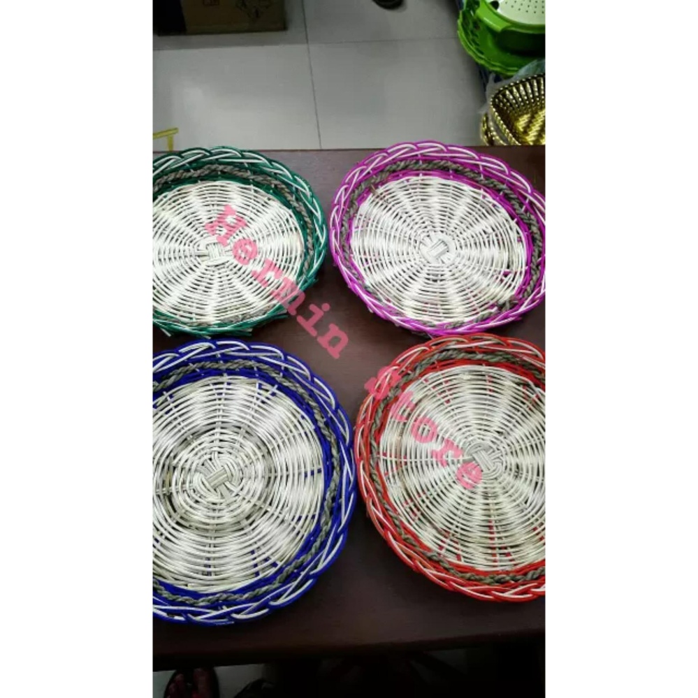 { Promo Murah } 12 unit Piring Rotan