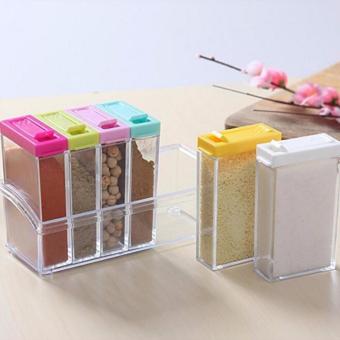 jual rak tempat bumbu dapur 6 in 1 seasoning box serbaguna jual rak tempat bumbu dapur 6 in 1 seasoning box serbaguna