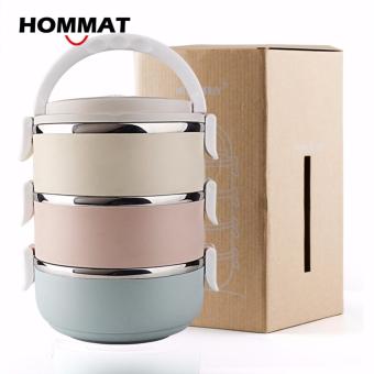 Rantang Makan 3 Susun Stainless Steel/ Lunch Box 3 Layer Stainless Steel - Glossy Maret 2019 - 2 Rantang Makan 3 Susun Stainless Steel/ Lunch Box 3 Layer Stainless Steel - Glossy - 2
