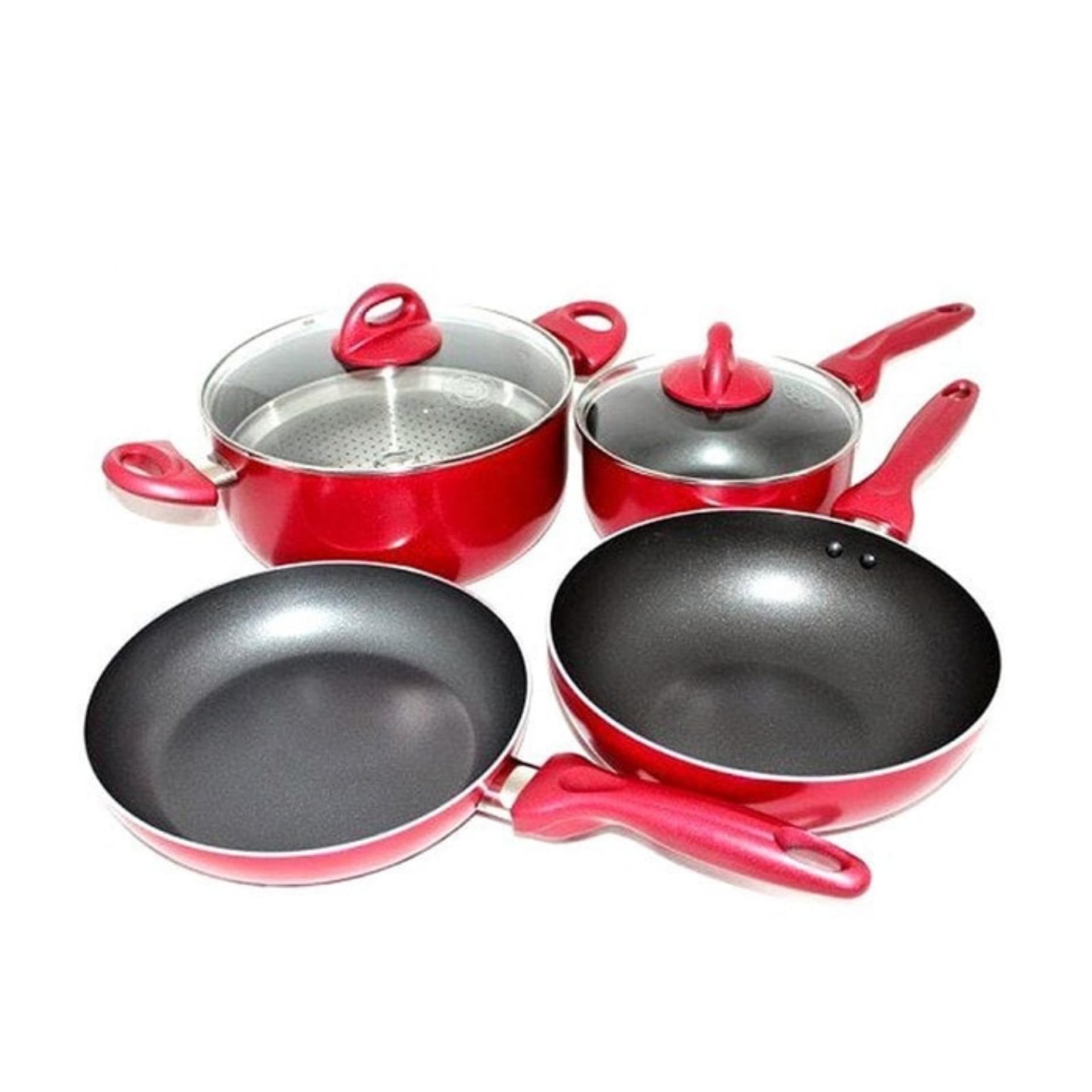 Rosemary Cookware 7 PCS Set Panci Wajan