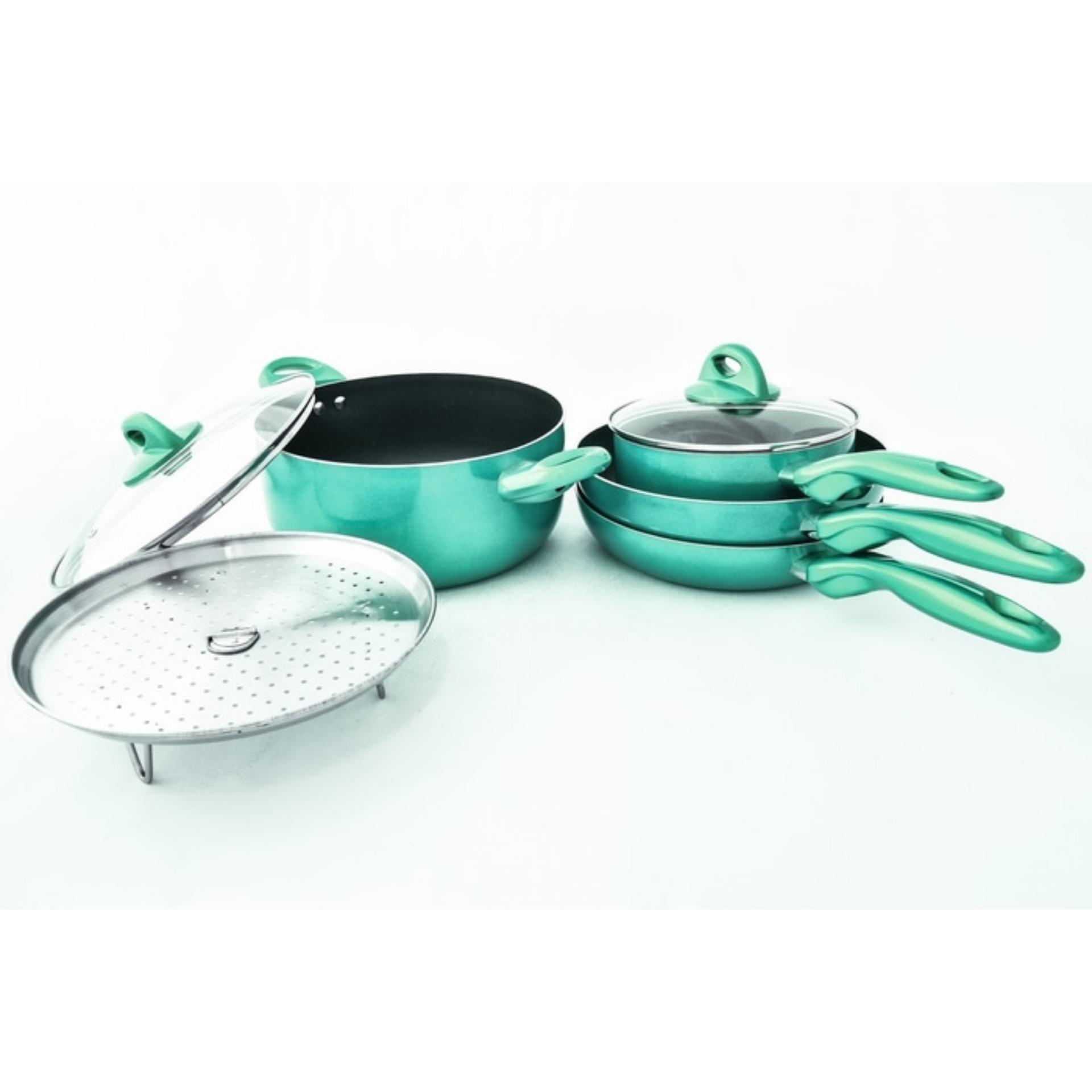Rosemary Cookware 7 PCS Set Panci Wajan