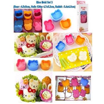 Sets Alat Cetakan Serbaguna Untuk Nasi / Bento & Telur + Roti / Sandwich - Motif Karakter Lucu Kesukaan Anak - Motif Random Desember 2018 - 4 Sets Alat Cetakan Serbaguna Untuk Nasi / Bento & Telur + Roti / Sandwich - Motif Karakter Lucu Kesukaan Anak - Motif Random - 4