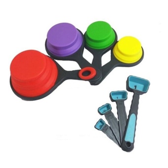 Silicone Measuring Cups Set Spoon Kitchen Tool Collapsible BakingCook Multi 1.25ml - Intl Maret 2019 - 5 Silicone Measuring Cups Set Spoon Kitchen Tool Collapsible BakingCook Multi 1.25ml - intl - 5