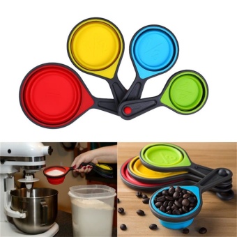 Silicone Measuring Cups Set Spoon Kitchen Tool Collapsible BakingCook Multi 1.25ml - Intl Maret 2019 - 4 Silicone Measuring Cups Set Spoon Kitchen Tool Collapsible BakingCook Multi 1.25ml - intl - 4