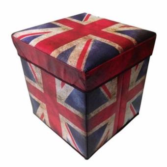 Storage Box British Flag - Kotak Serbaguna Sekaligus Bangku31x31x31cm April 2018 - 2 Storage Box British Flag - Kotak Serbaguna Sekaligus Bangku31x31x31cm - 2