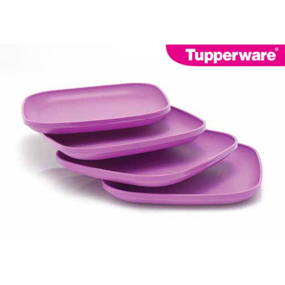 Tupperware Breakfast Purple Plate- 4pcs/set