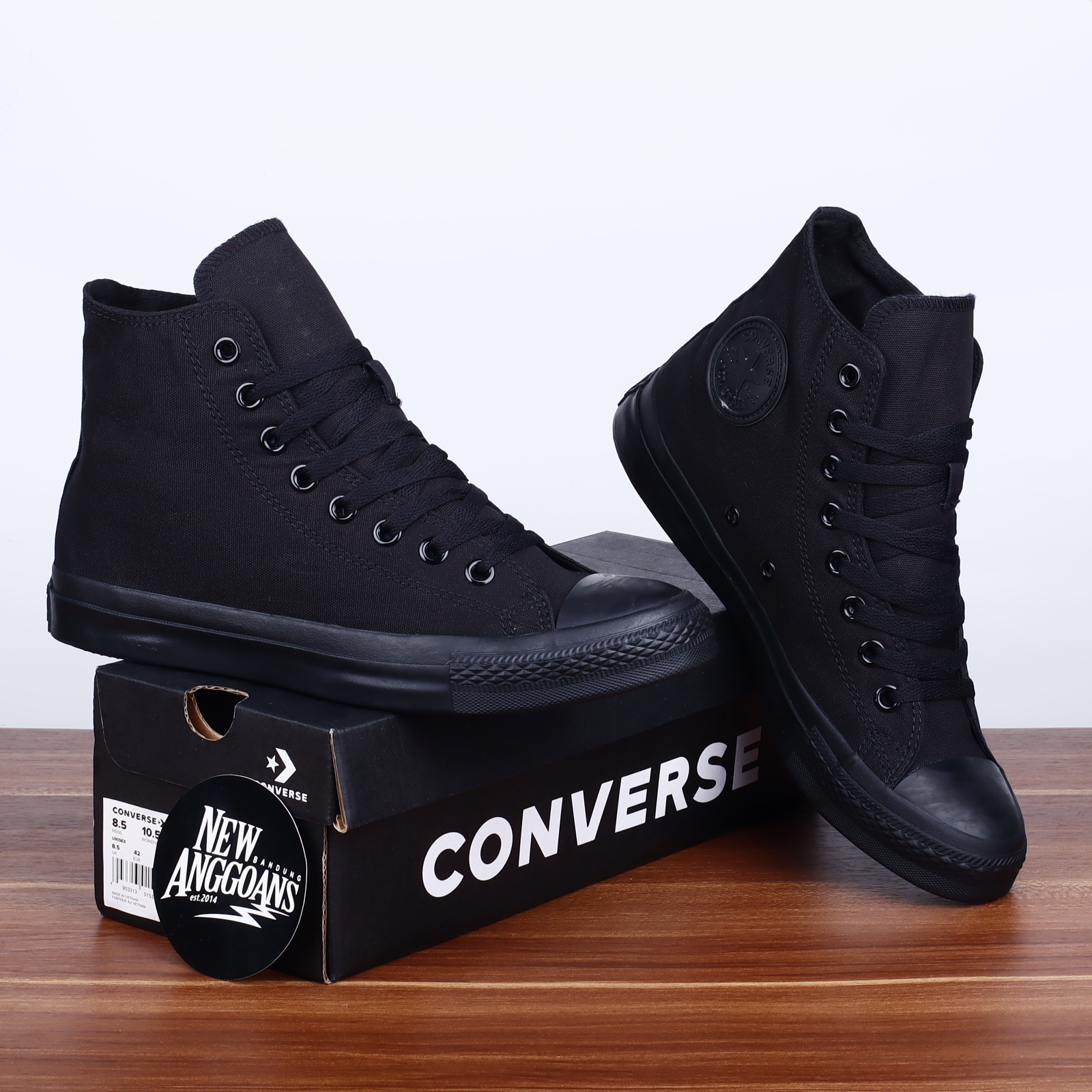 High Top All Star Full Black Original Sepatu Converse CT Chuck