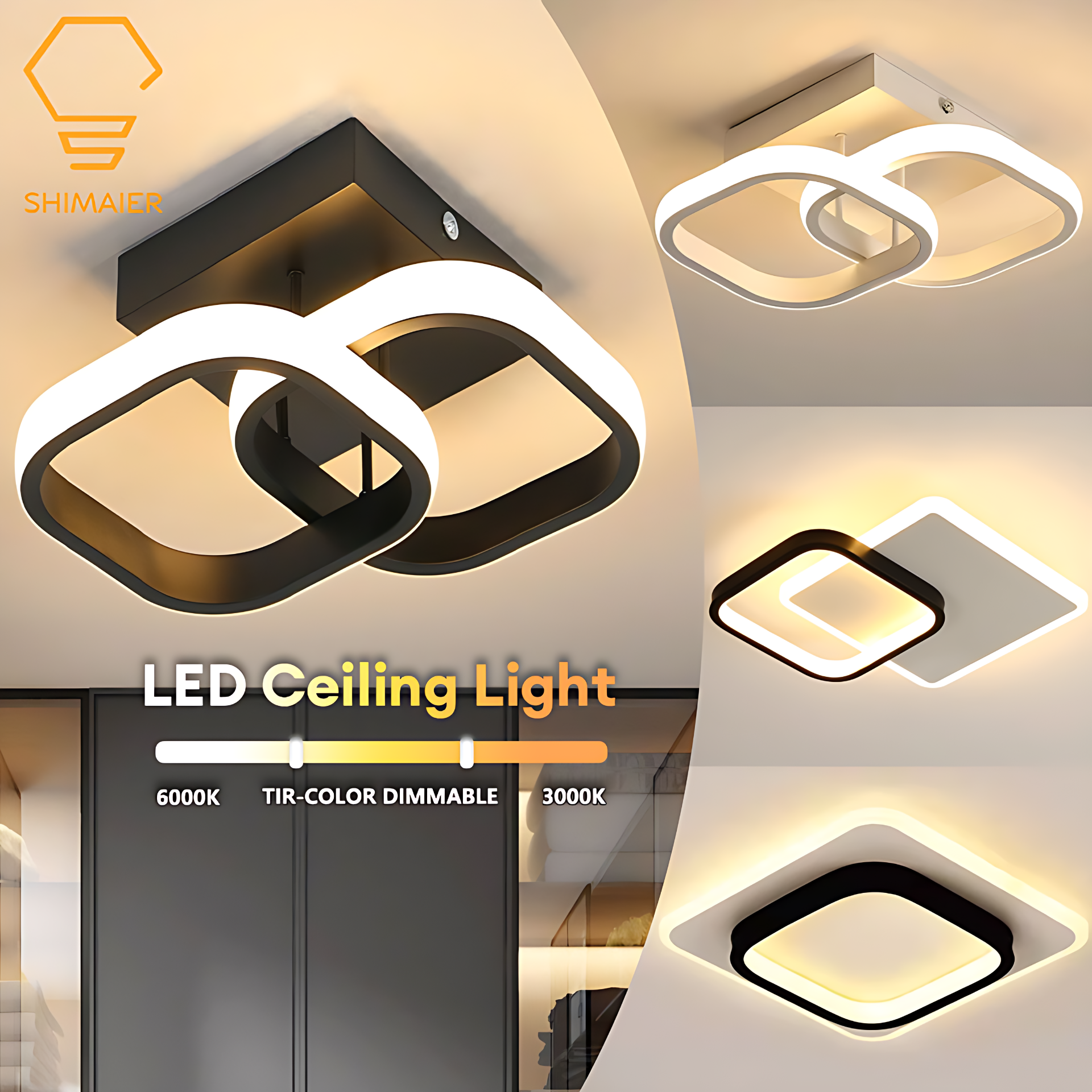 3 Colors Ceiling Hallway Lights Modern Minimalist Ceiling Lamps Decorative Ceiling Lights Living Room Lights Bedroom Lights Harga 95,000 rupiah*Gratis Ongkir